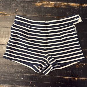 J.Crew navy white striped shorts 0